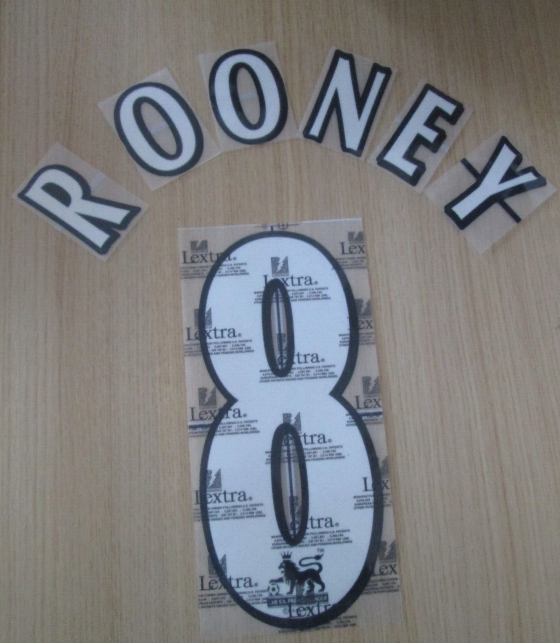 Rooney #8 1997-2007 Manchester Player Size Premier League White Nameset UK STOCK