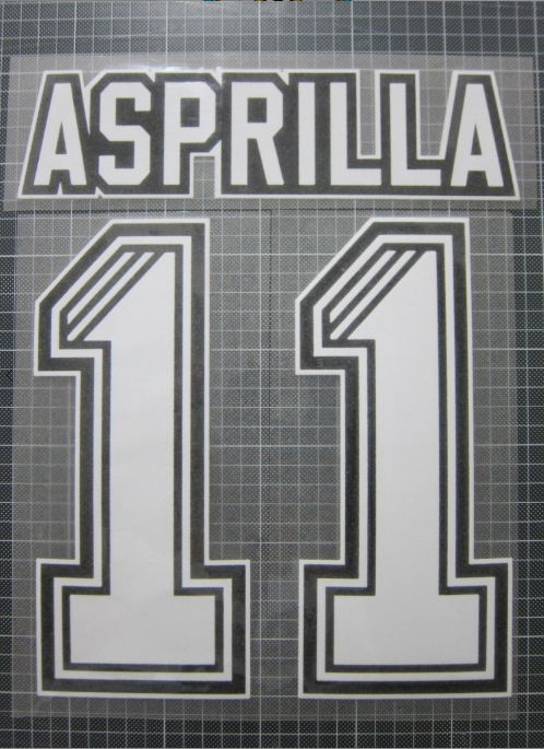Asprilla 11 Felt Newcastle 1996-1997 nameset PLAYER size  Retro