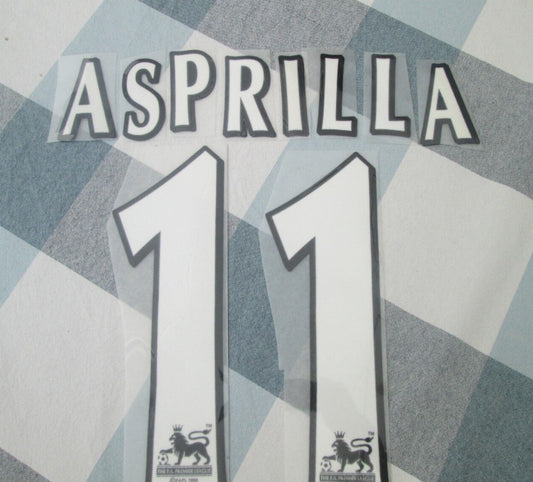 Asprilla #11 Newcastle 1996-1998 EPL Player Size Premier League White Nameset UK