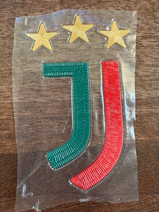 Serie A Scudetto Juventus Red Green Silicon Iron On Patch Badge 85 x 50mm