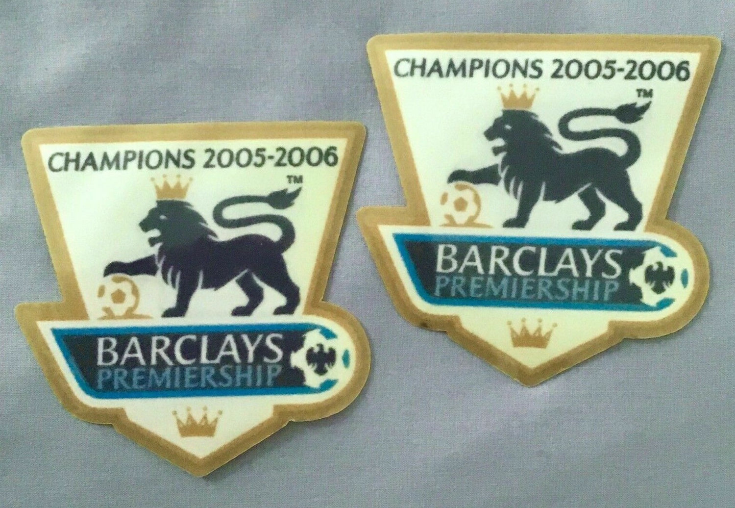 Pair of 2005-2006 Champions Premier League patch player size  Iron On Chelsea UK