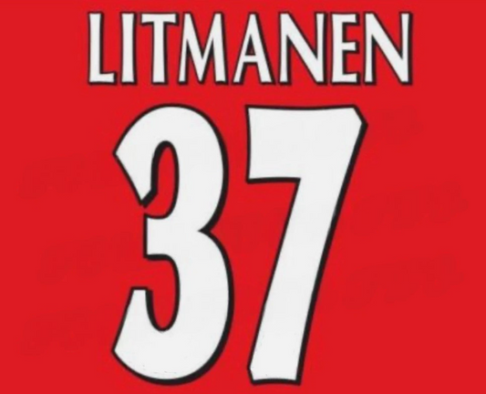 Litmanen #37 Liverpool 02-07 EPL or CL Player Size Premier League felt Nameset