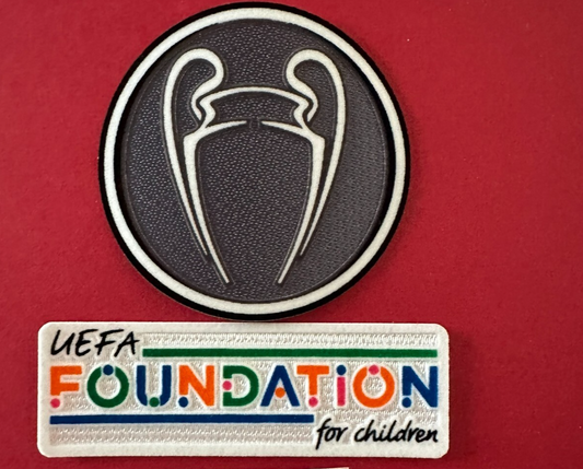 Champions League Trophy Winner 2022 2023 patch player size Foundation UK STOCK