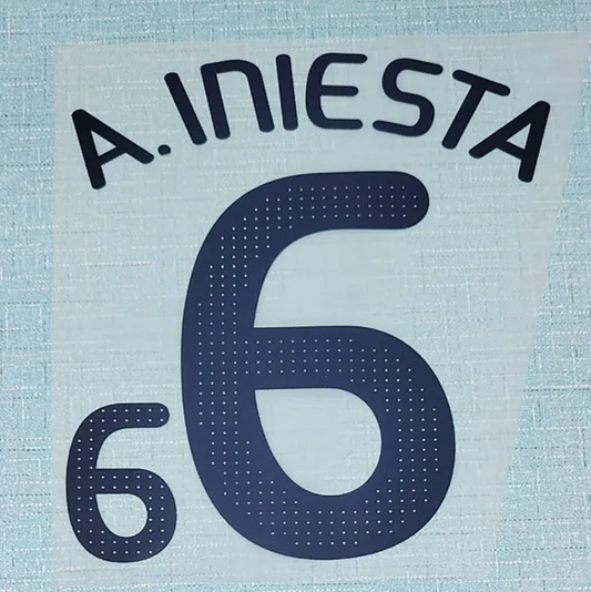 A.Iniesta  #6 2008 Away Spain Home Player Size  Nameset Football