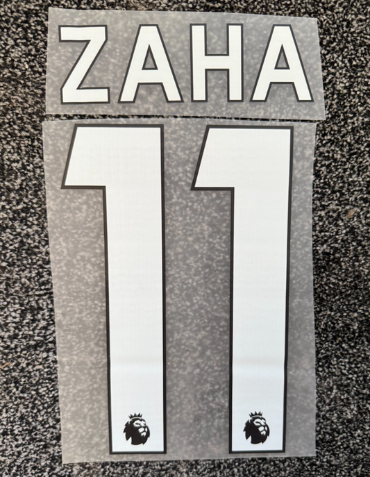 CRYSTAL PALACE 2017/2023 Zaha 11 WHITE PLAYER SIZE Nameset