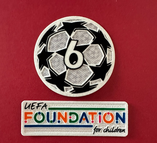 2021-2024 6 x Champions League patch player size Foundation Iron Press Liverpool
