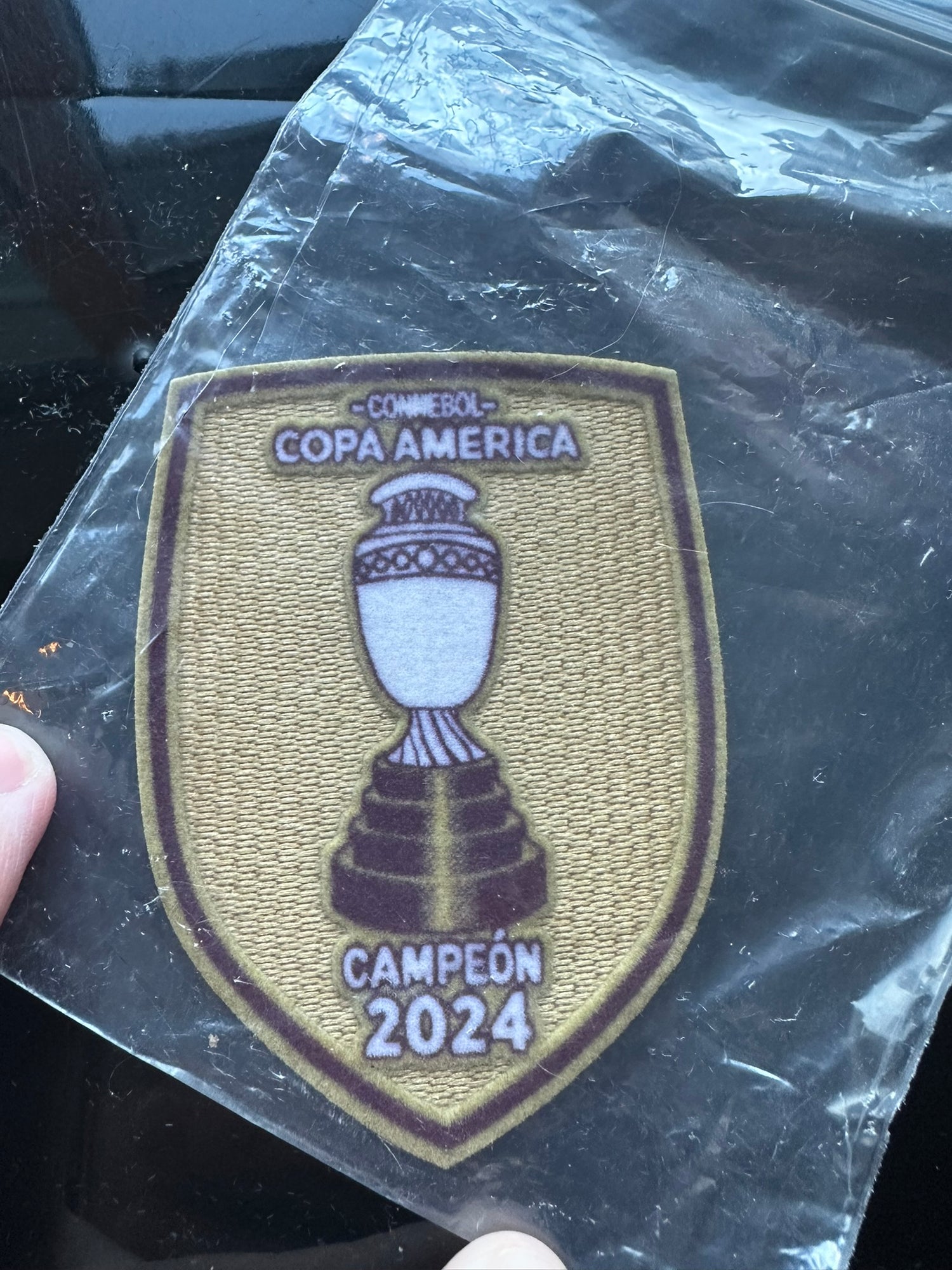 copa america 2024 campeon champion badge patch football shirt