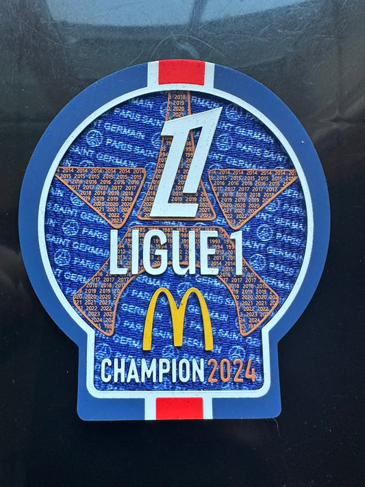 psg ligue 1 2023-2024 champion paris saint germain football badge patch