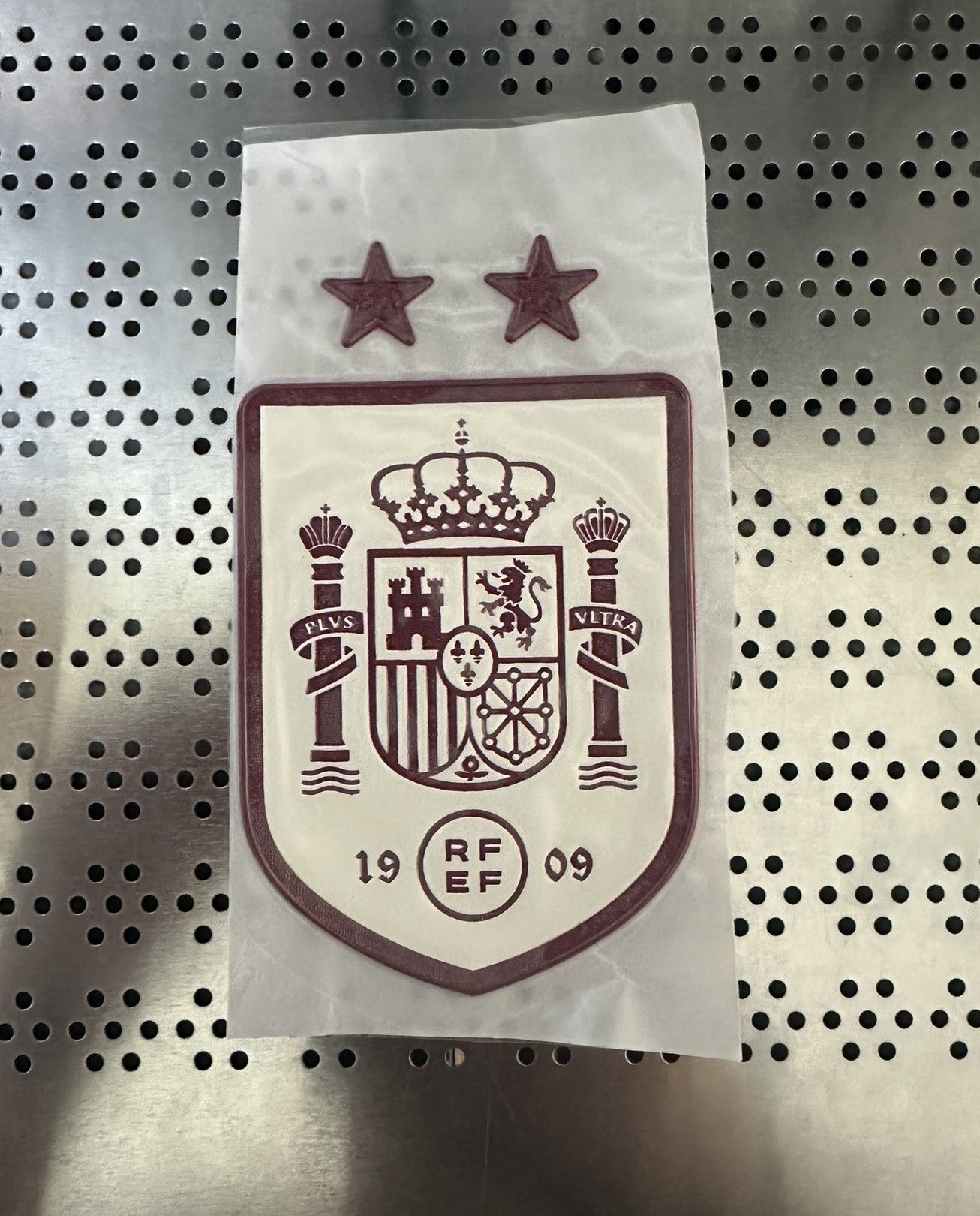 Spain 2 star silicon national patch for away football shirt world cup winners