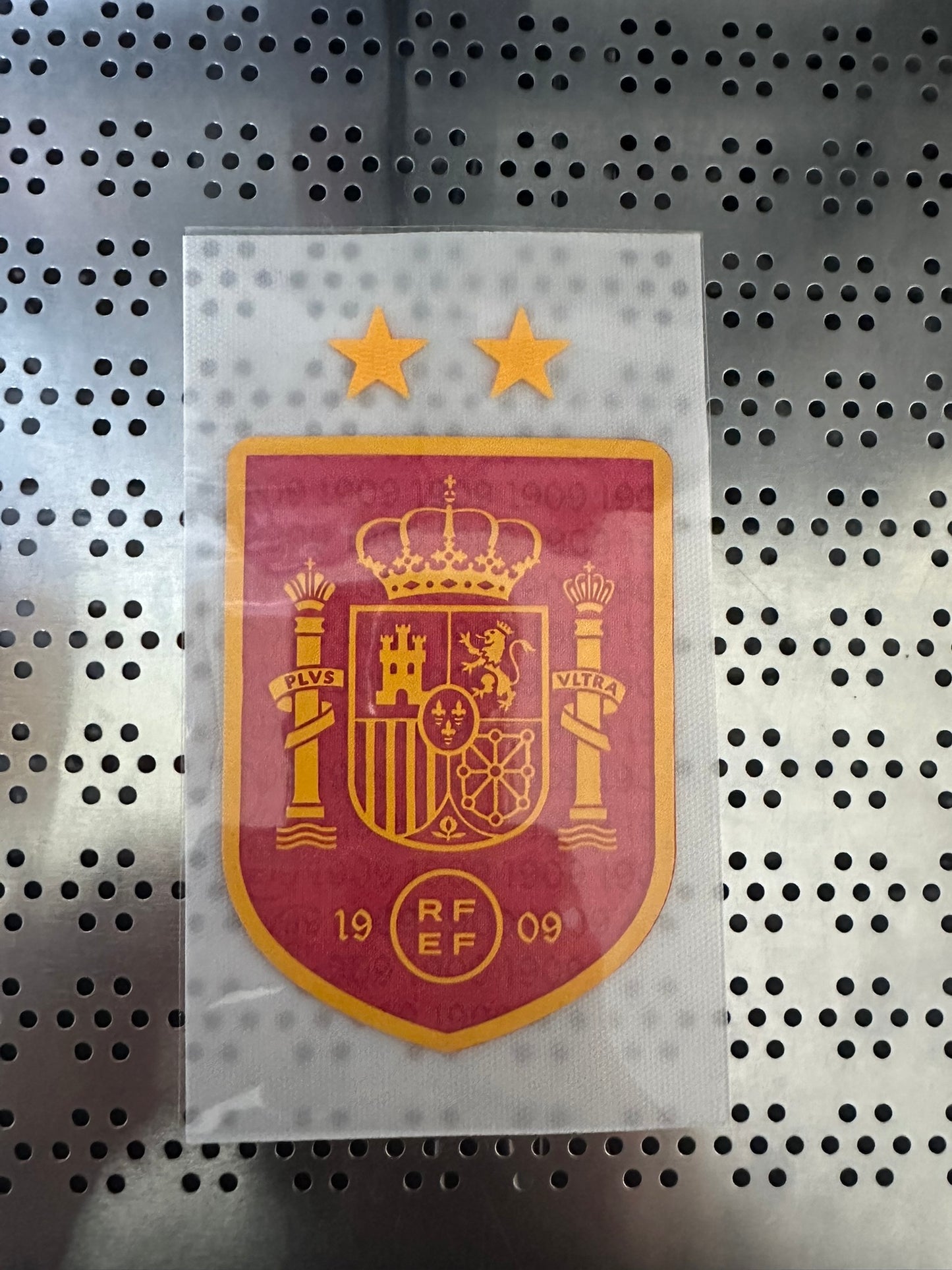 Spain 2 star silicon national patch for home football shirt world cup winners