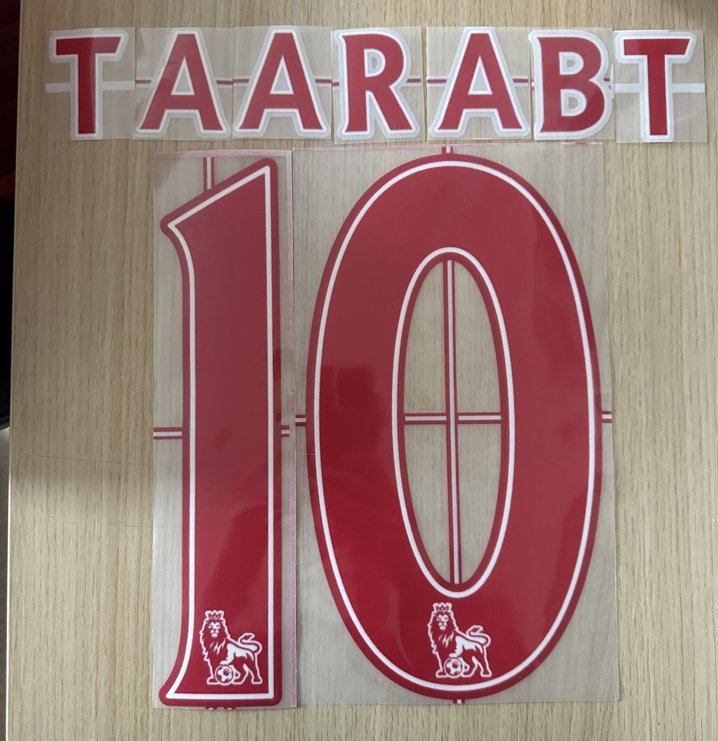 taarabt #10 queens park rangers qpr nameset red flock lextra for football shirt