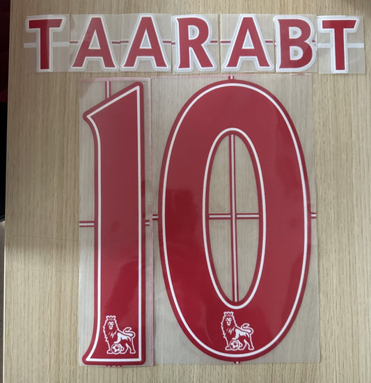 taarabt #10 queens park rangers qpr nameset red flock lextra for football shirt