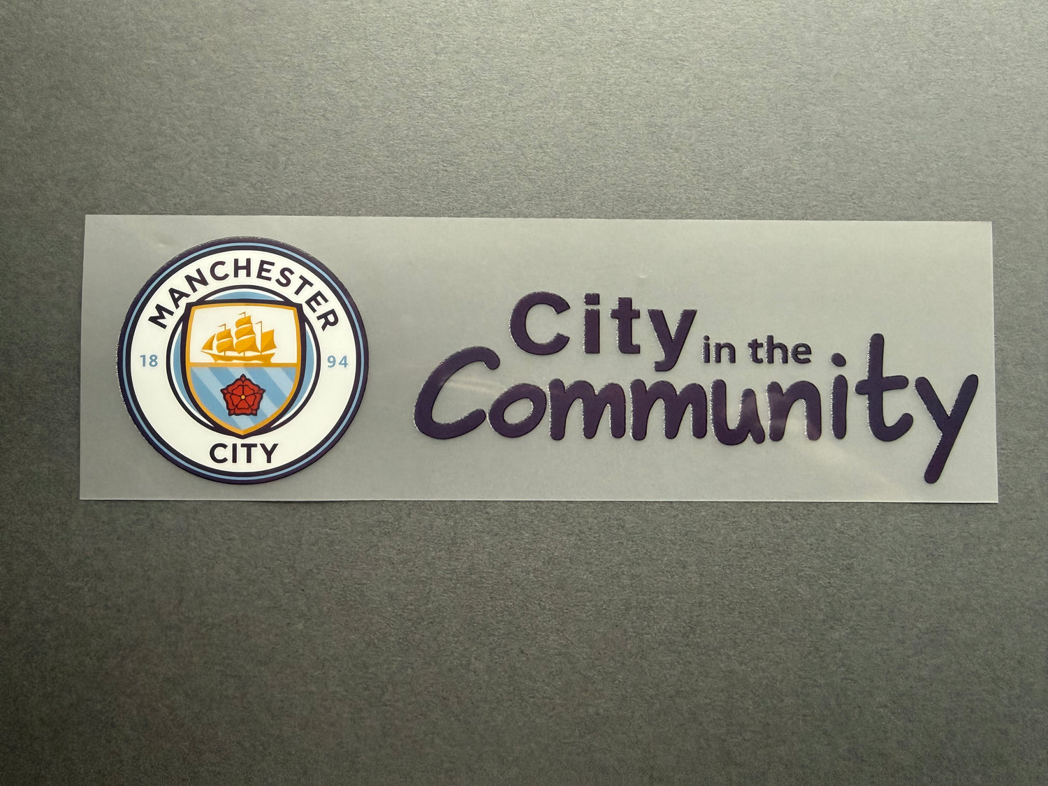 Manchester City Community Sponsor Patch Home PLASTIC Repro Football Shirt black