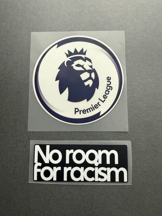 Premier League 2019-2023 and No Room For Racism Sleeve patch set for Football Shirt