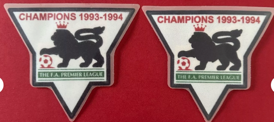 premier league champions 1993 1994 football shirt sleeve patch patches badge badges lextra senscilia