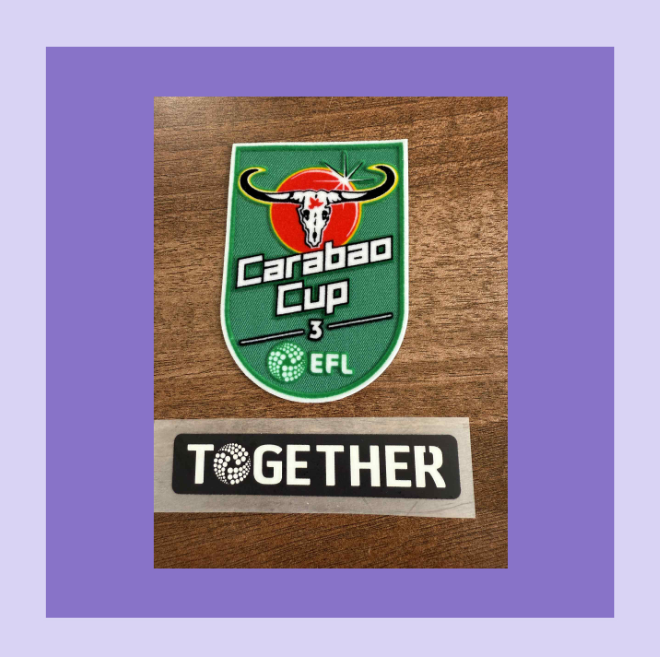 Carabao Felt Cup 3 winners patch player size Iron On Heat Press 2025 Leicester