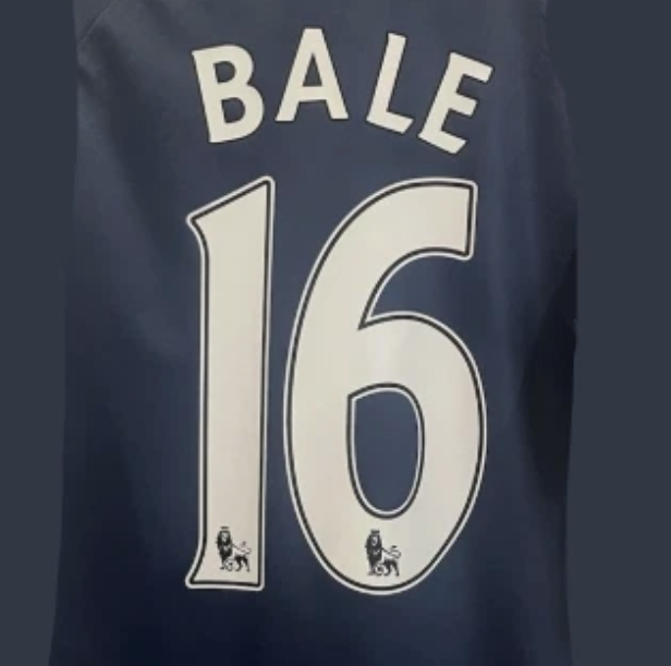 20 x 2007-2013 Bale 16 Spurs Tottenham EPL NAME AND NUMBER SET, White UK