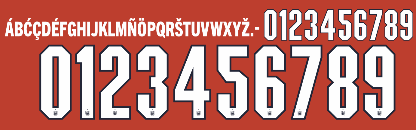 england world cup 2026 name and number for away football shirt