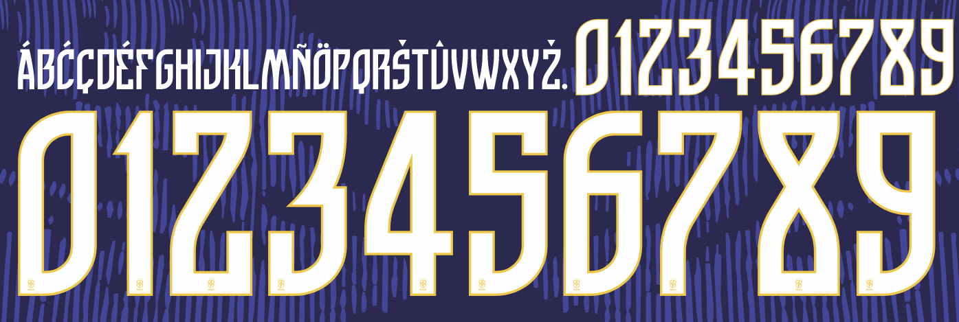brazil world cup 2026 away name and number for football shirt