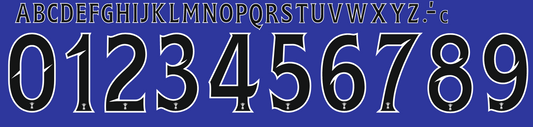 SPL 2010-2015 Black Any Name & Number Nameset for Football Shirt