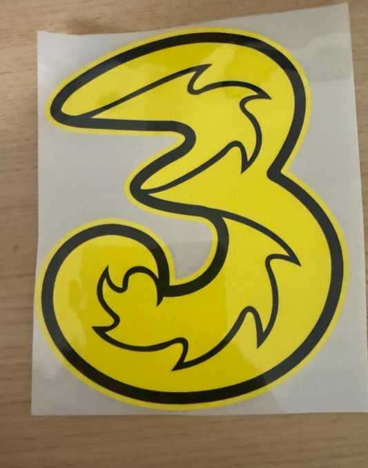three 3 sponsor replacement patch for chelsea 2021-2022 away football shirt