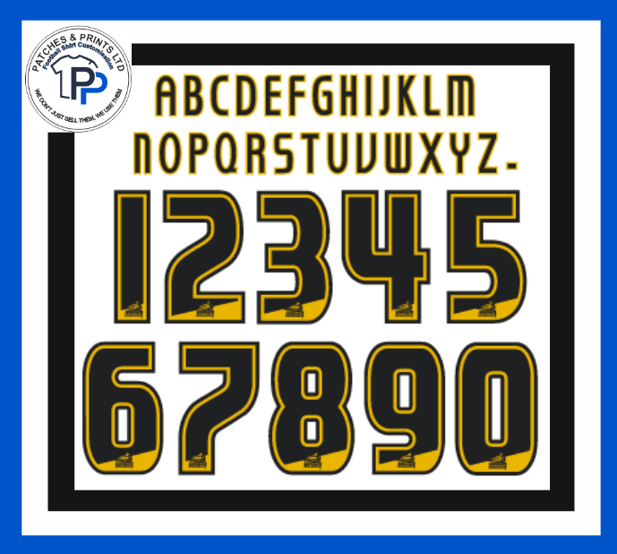 english football league efl 2005-2006 2007 2008 2009 2010 2011 2012 2013 2014 nameset black for football shirt