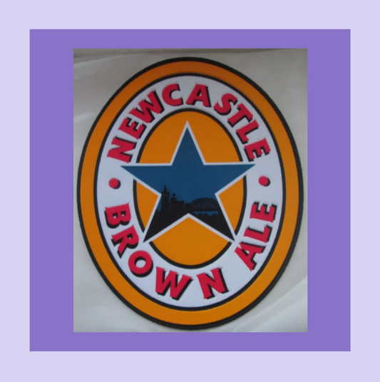 45 x Newcastle Brown Ale Sponsor Patch Flock 3D for Football Shirt